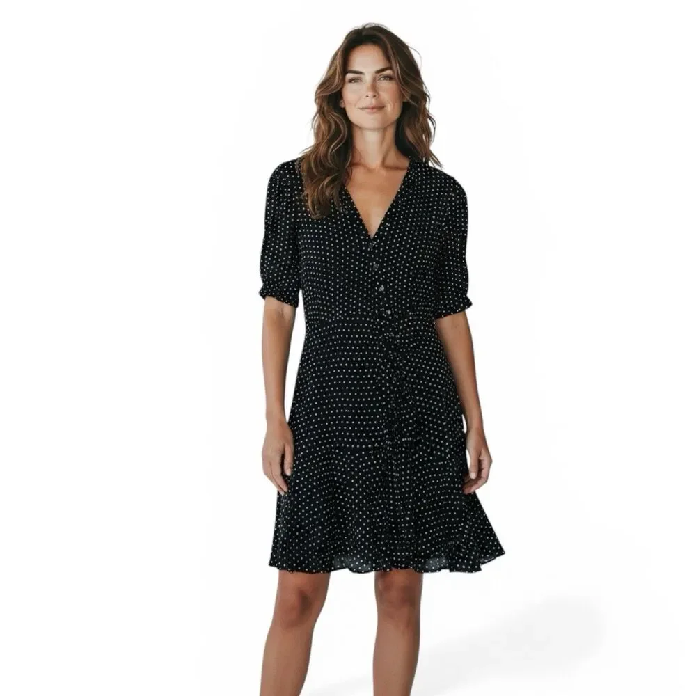 NWT Free People Pippa Ruched Asymmetrical Mini Dress‎ Size XS Midnight Combo